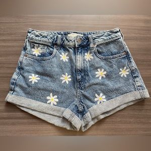 PacSun Eco Daisy Light Blue Mom Shorts